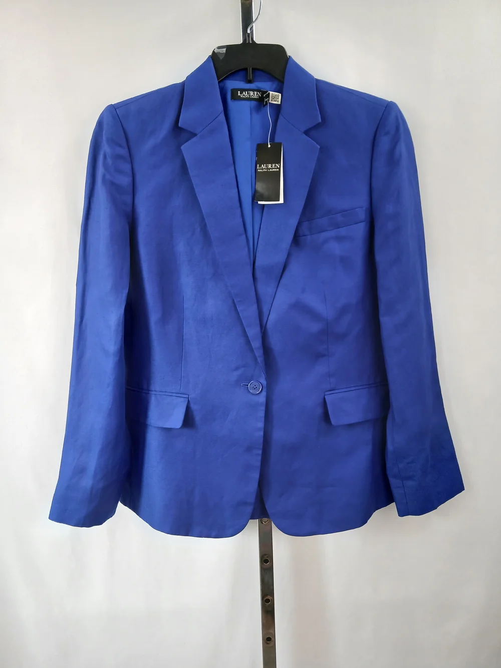 Lauren Ralph Lauren Women's Linen Blend Twill Blazer Blue Size 16 NWT - Picture 7 of 16
